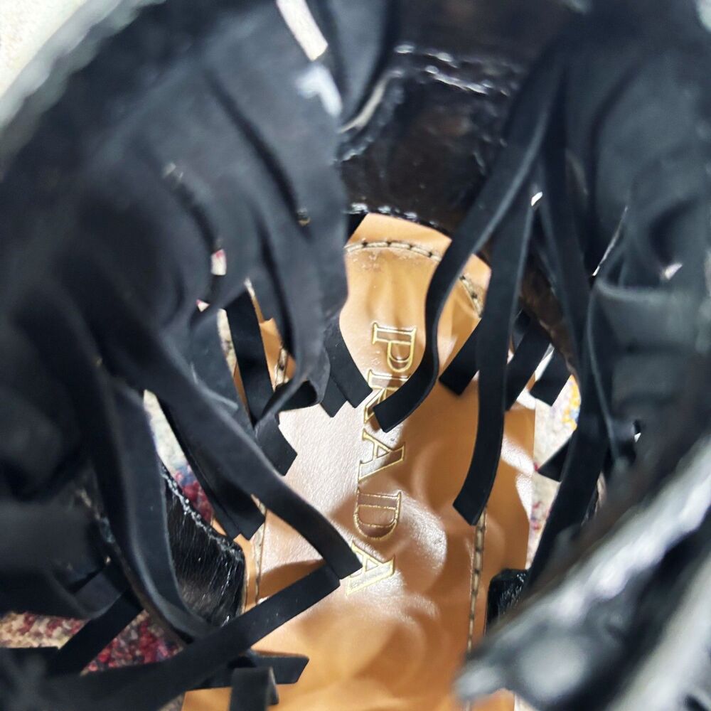 Prada Suede Frindge Sandals - Picture 2 of 12